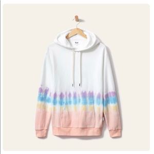 FEAT tie die blanket blend hoodie size S